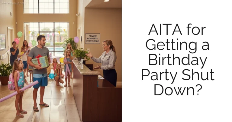AITA for Getting a Birthday Party Shut Down?