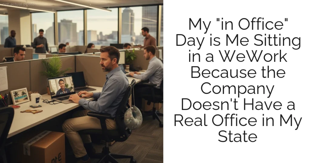 My "in Office" Day is Me Sitting in a WeWork Because the Company Doesn't Have a Real Office in My State