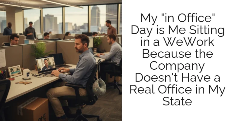 My "in Office" Day is Me Sitting in a WeWork Because the Company Doesn't Have a Real Office in My State
