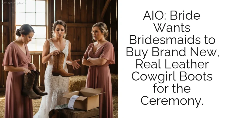 AIO: Bride Wants Bridesmaids to Buy Brand New, Real Leather Cowgirl Boots for the Ceremony.