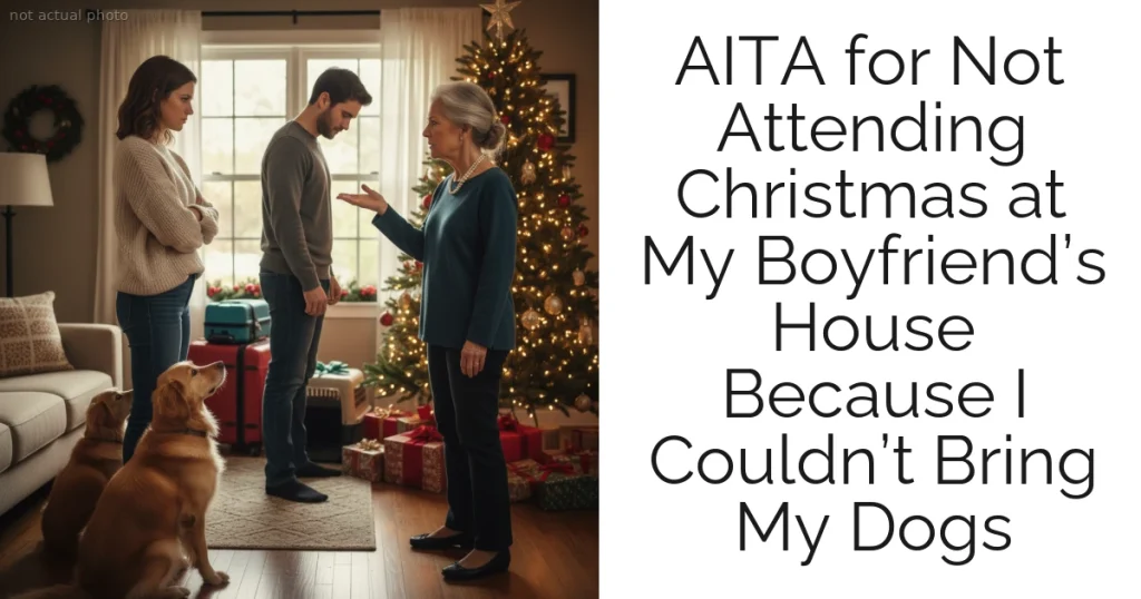 AITA for Not Attending Christmas at My Boyfriend’s House Because I Couldn’t Bring My Dogs