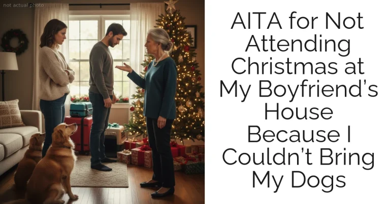 AITA for Not Attending Christmas at My Boyfriend’s House Because I Couldn’t Bring My Dogs