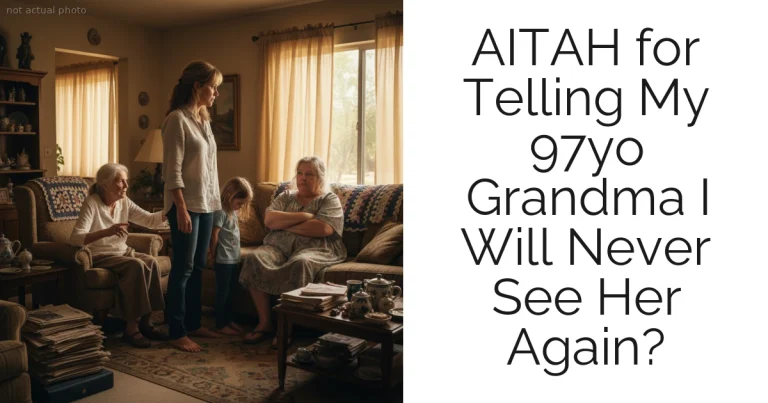 AITAH for Telling My 97yo Grandma I Will Never See Her Again?