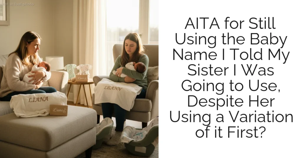 AITA for Still Using the Baby Name I Told My Sister I Was Going to Use, Despite Her Using a Variation of it First?
