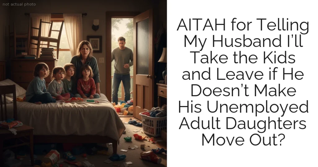 AITAH for Telling My Husband I’ll Take the Kids and Leave if He Doesn’t Make His Unemployed Adult Daughters Move Out?