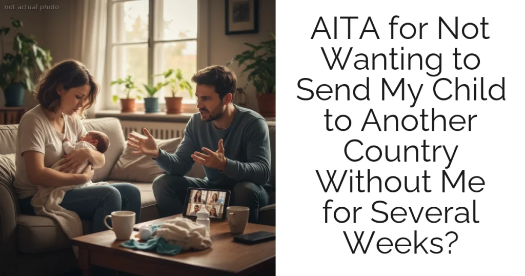 AITA for Not Wanting to Send My Child to Another Country Without Me for Several Weeks?
