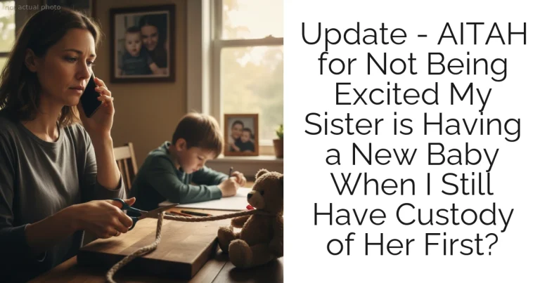 Update - AITAH for Not Being Excited My Sister is Having a New Baby When I Still Have Custody of Her First?