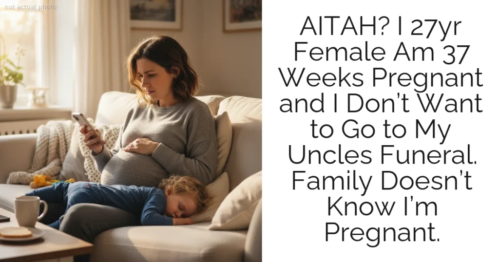 AITAH? I 27yr Female Am 37 Weeks Pregnant and I Don’t Want to Go to My Uncles Funeral. Family Doesn’t Know I’m Pregnant.