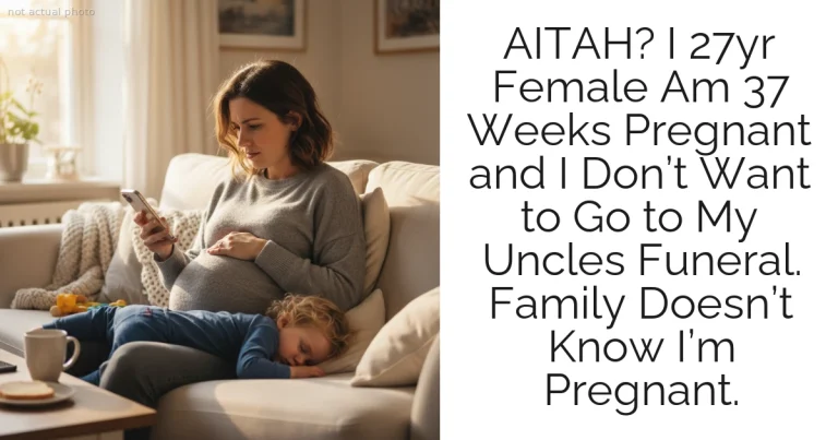 AITAH? I 27yr Female Am 37 Weeks Pregnant and I Don’t Want to Go to My Uncles Funeral. Family Doesn’t Know I’m Pregnant.