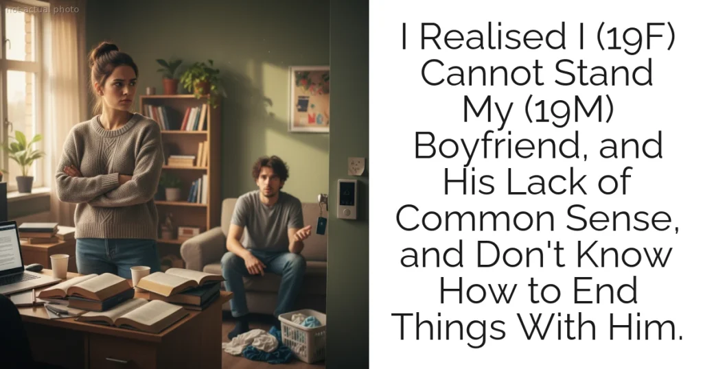 I Realised I (19F) Cannot Stand My (19M) Boyfriend, and His Lack of Common Sense, and Don't Know How to End Things With Him.