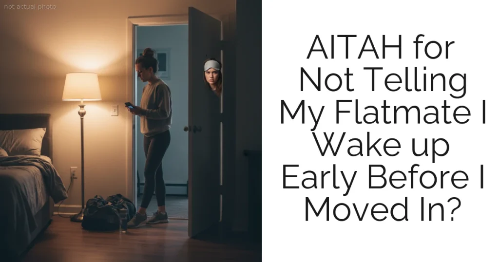 AITAH for Not Telling My Flatmate I Wake up Early Before I Moved In?