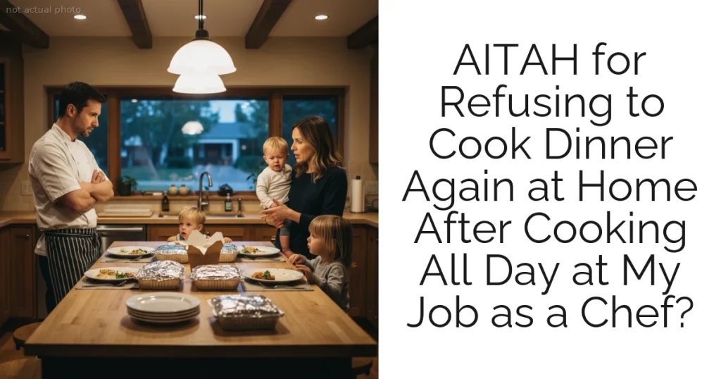 AITAH for Refusing to Cook Dinner Again at Home After Cooking All Day at My Job as a Chef?