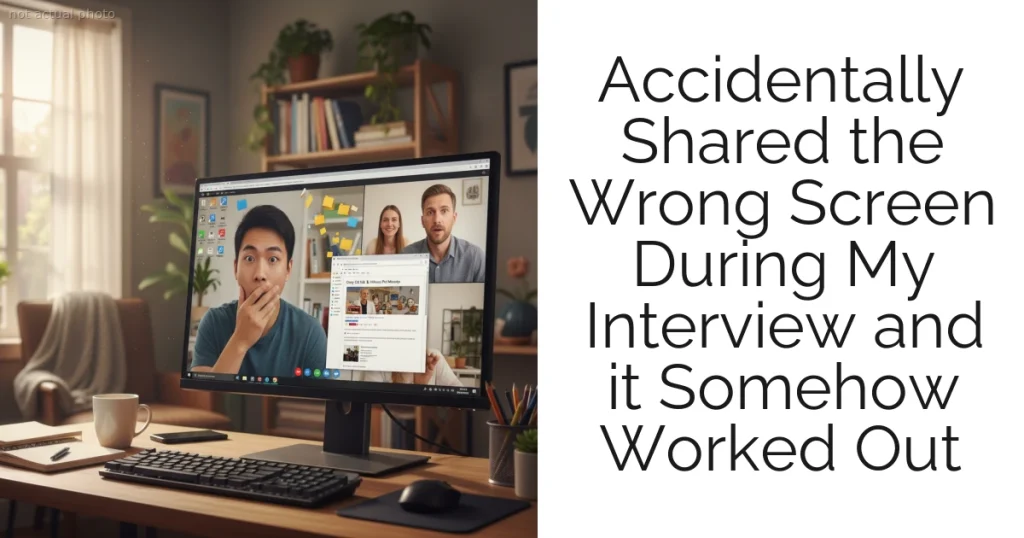Accidentally Shared the Wrong Screen During My Interview and it Somehow Worked Out