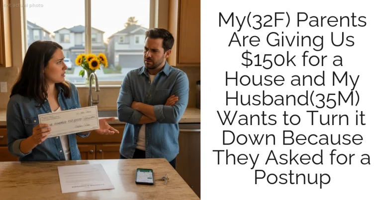 My(32F) Parents Are Giving Us $150k for a House and My Husband(35M) Wants to Turn it Down Because They Asked for a Postnup