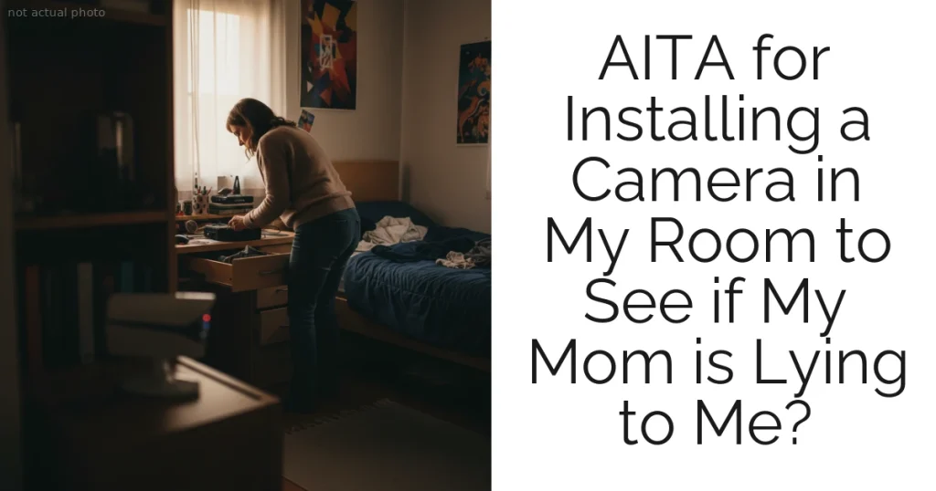 AITA for Installing a Camera in My Room to See if My Mom is Lying to Me?