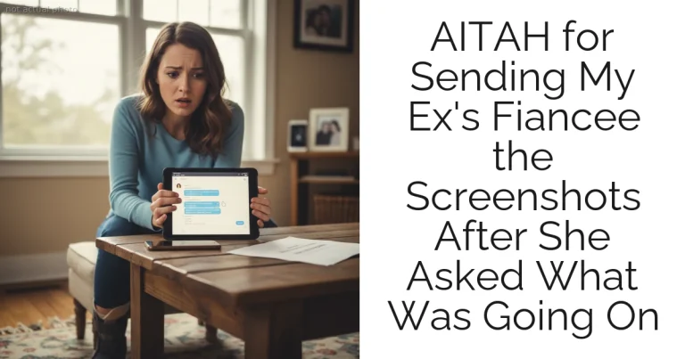 AITAH for Sending My Ex's Fiancee the Screenshots After She Asked What Was Going On