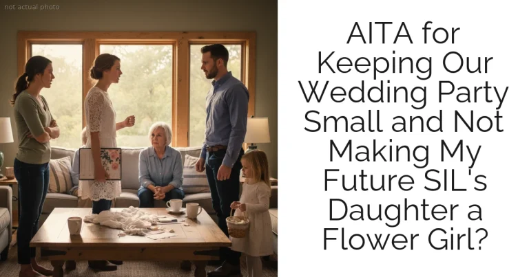AITA for Keeping Our Wedding Party Small and Not Making My Future SIL's Daughter a Flower Girl?