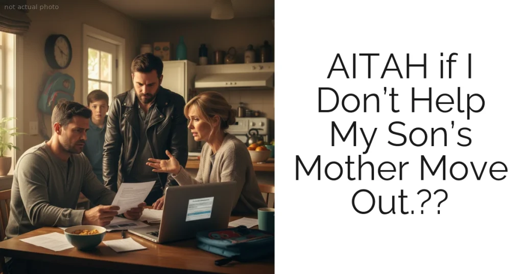 AITAH if I Don’t Help My Son’s Mother Move Out.??
