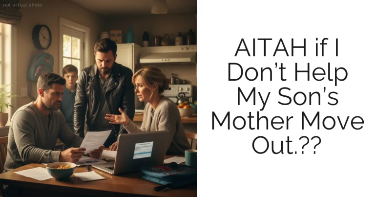 AITAH if I Don’t Help My Son’s Mother Move Out.??