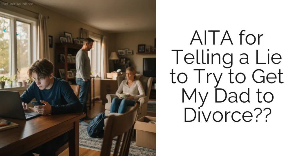 AITA for Telling a Lie to Try to Get My Dad to Divorce??