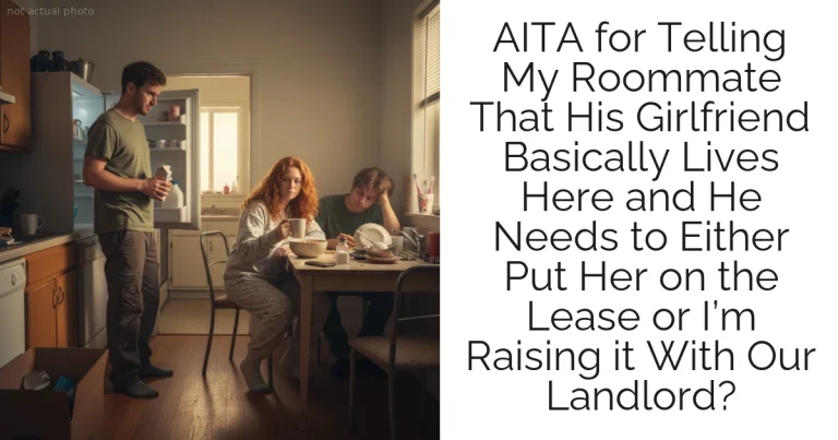 AITA for Telling My Roommate That His Girlfriend Basically Lives Here and He Needs to Either Put Her on the Lease or I’m Raising it With Our Landlord?