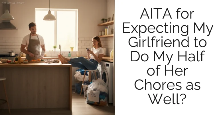 AITA for Expecting My Girlfriend to Do My Half of Her Chores as Well?