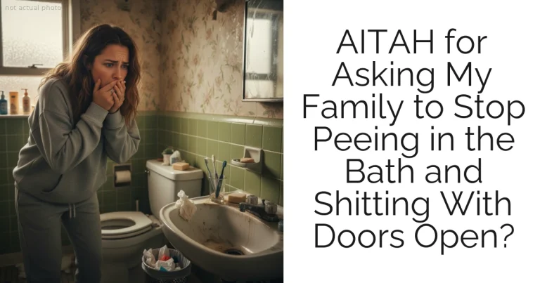 AITAH for Asking My Family to Stop Peeing in the Bath and Shitting With Doors Open?