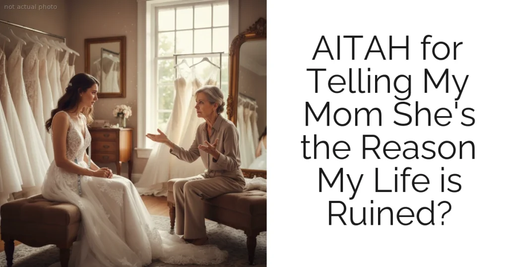 AITAH for Telling My Mom She's the Reason My Life is Ruined?