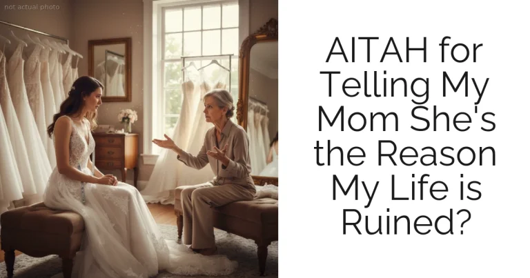 AITAH for Telling My Mom She's the Reason My Life is Ruined?