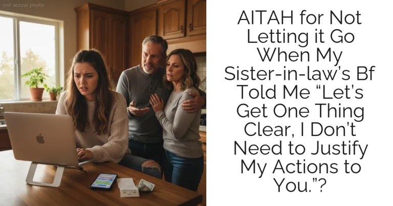 AITAH for Not Letting it Go When My Sister-in-law’s Bf Told Me “Let’s Get One Thing Clear, I Don’t Need to Justify My Actions to You.”?