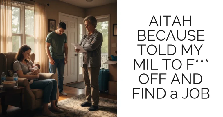 AITAH BECAUSE TOLD MY MIL TO F*** OFF AND FIND a JOB