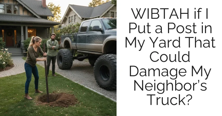WIBTAH if I Put a Post in My Yard That Could Damage My Neighbor’s Truck?
