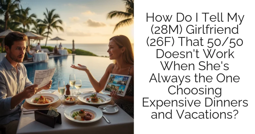 How Do I Tell My (28M) Girlfriend (26F) That 50/50 Doesn't Work When She's Always the One Choosing Expensive Dinners and Vacations?