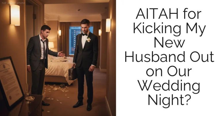 AITAH for Kicking My New Husband Out on Our Wedding Night?
