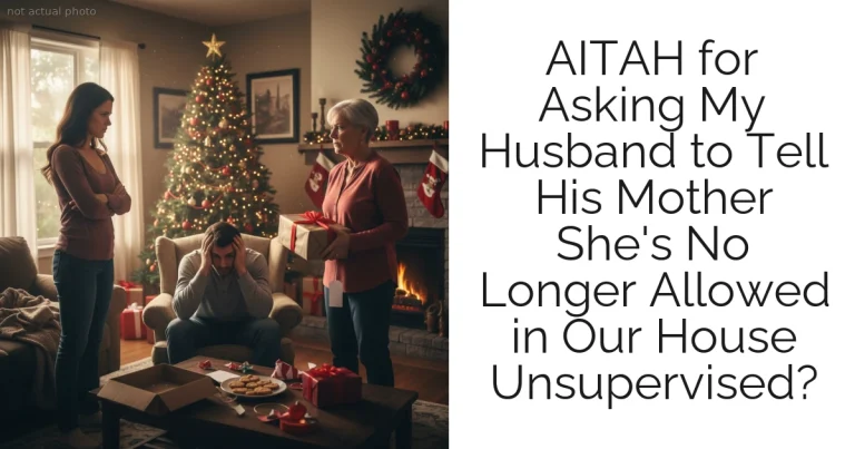 AITAH for Asking My Husband to Tell His Mother She's No Longer Allowed in Our House Unsupervised?