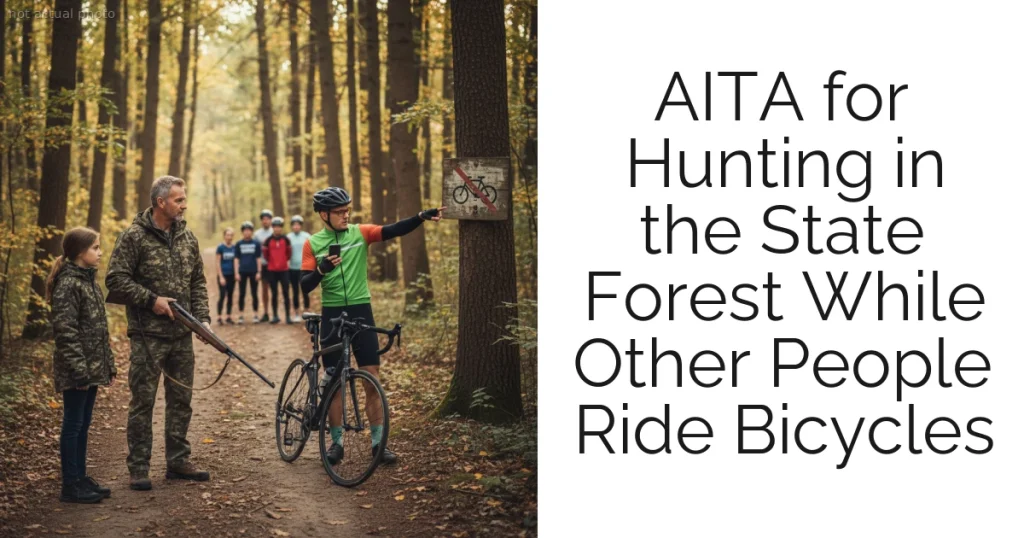 AITA for Hunting in the State Forest While Other People Ride Bicycles