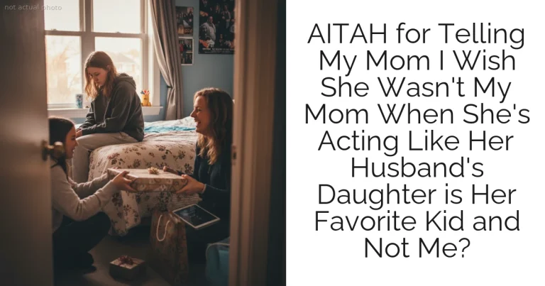 AITAH for Telling My Mom I Wish She Wasn't My Mom When She's Acting Like Her Husband's Daughter is Her Favorite Kid and Not Me?
