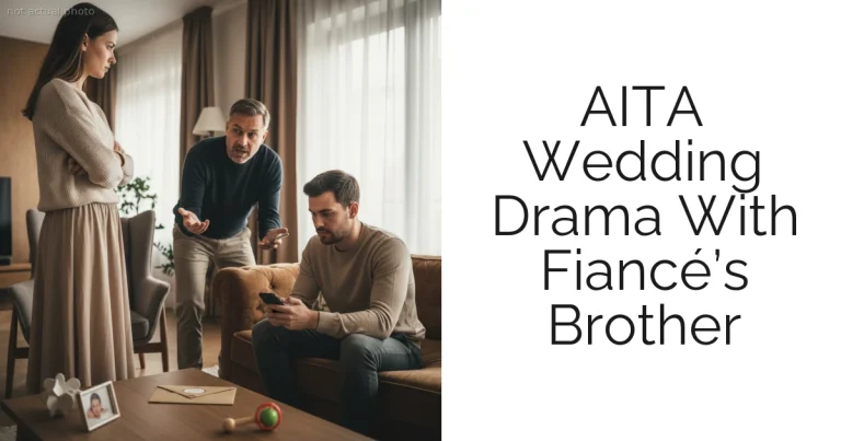 AITA Wedding Drama With Fiancé’s Brother