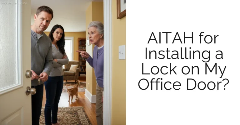 AITAH for Installing a Lock on My Office Door?