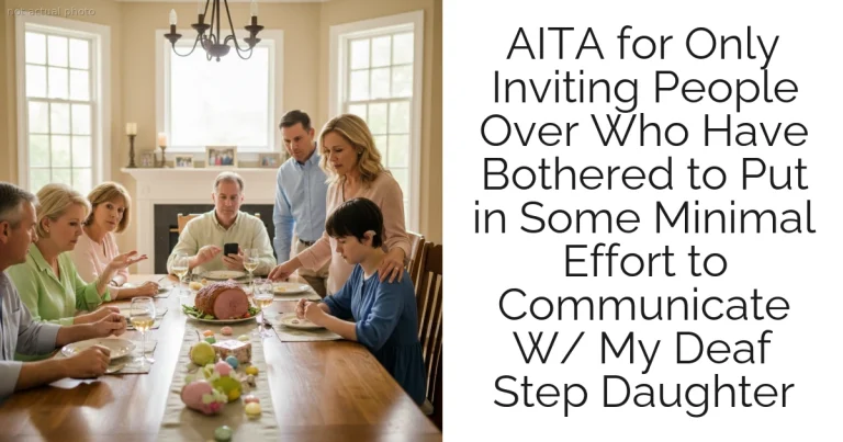 AITA for Only Inviting People Over Who Have Bothered to Put in Some Minimal Effort to Communicate W/ My Deaf Step Daughter