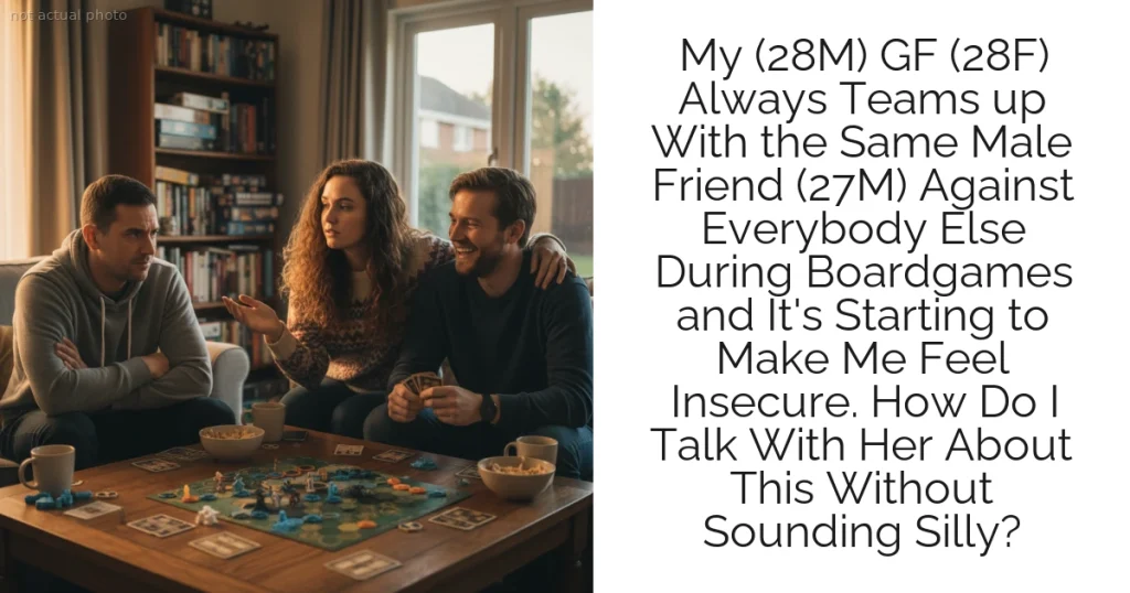 My (28M) GF (28F) Always Teams up With the Same Male Friend (27M) Against Everybody Else During Boardgames and It's Starting to Make Me Feel Insecure. How Do I Talk With Her About This Without Sounding Silly?