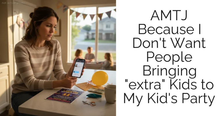 AMTJ Because I Don't Want People Bringing "extra" Kids to My Kid's Party