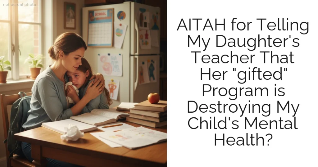 AITAH for Telling My Daughter's Teacher That Her "gifted" Program is Destroying My Child's Mental Health?