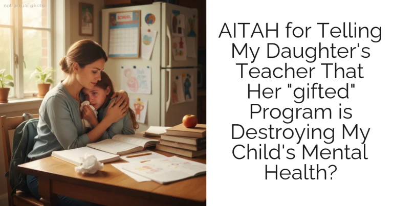 AITAH for Telling My Daughter's Teacher That Her "gifted" Program is Destroying My Child's Mental Health?