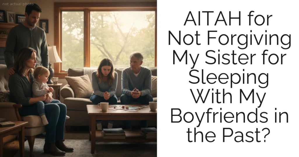 AITAH for Not Forgiving My Sister for Sleeping With My Boyfriends in the Past?