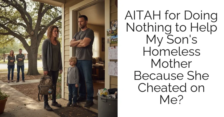 AITAH for Doing Nothing to Help My Son's Homeless Mother Because She Cheated on Me?