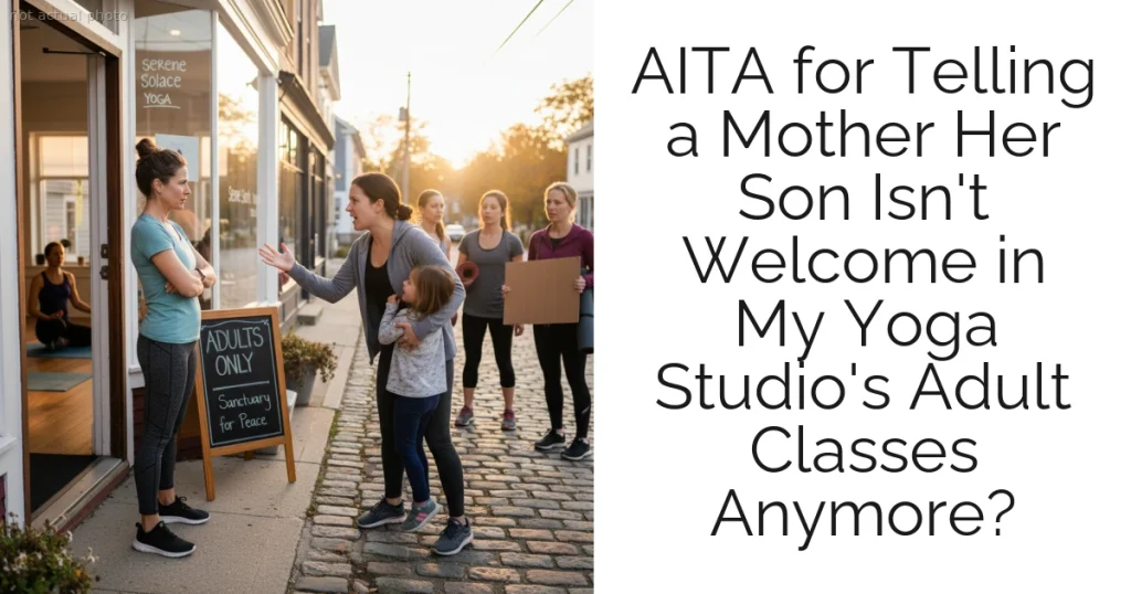 AITA for Telling a Mother Her Son Isn't Welcome in My Yoga Studio's Adult Classes Anymore?