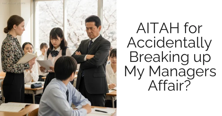 AITAH for Accidentally Breaking up My Managers Affair?
