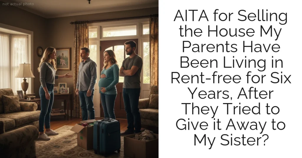 AITA for Selling the House My Parents Have Been Living in Rent-free for Six Years, After They Tried to Give it Away to My Sister?