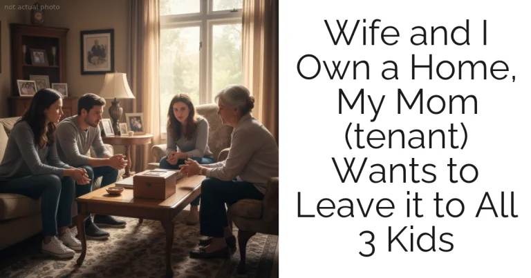 Wife and I Own a Home, My Mom (tenant) Wants to Leave it to All 3 Kids